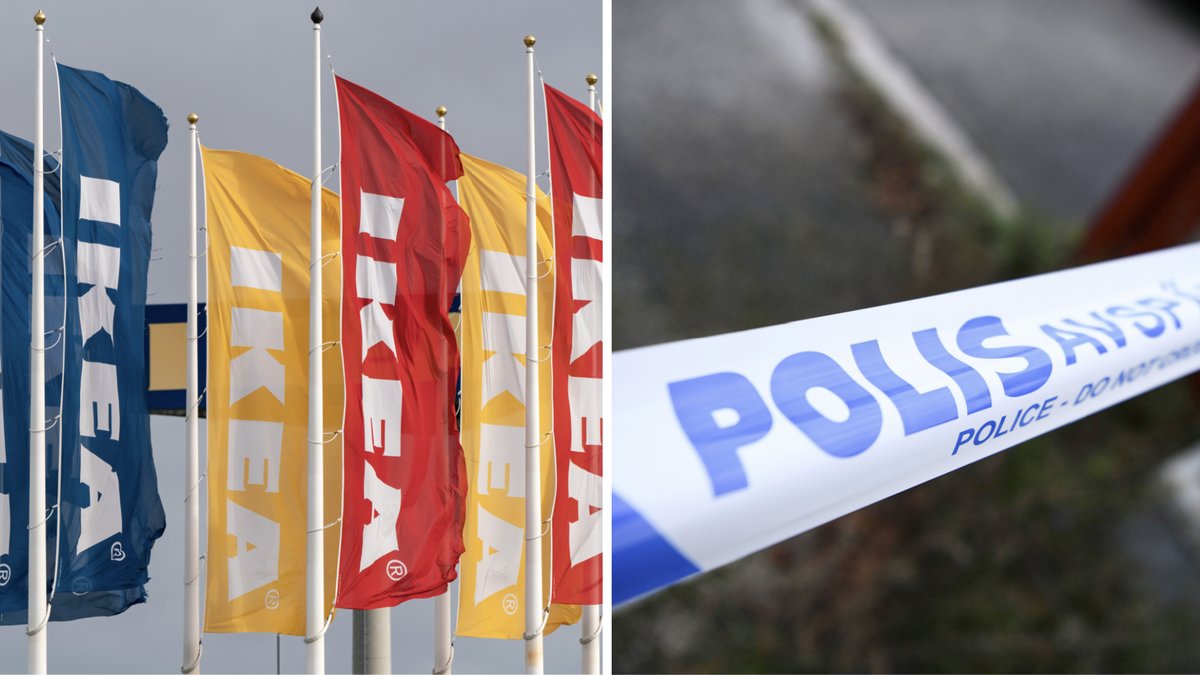 Stor polisinsats vid Ikea: "Poliser lite överallt"